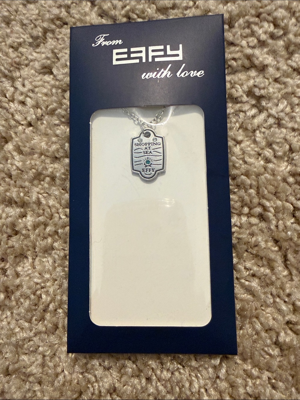 Effy Silver Pendant Necklace with Sea Tag Charm